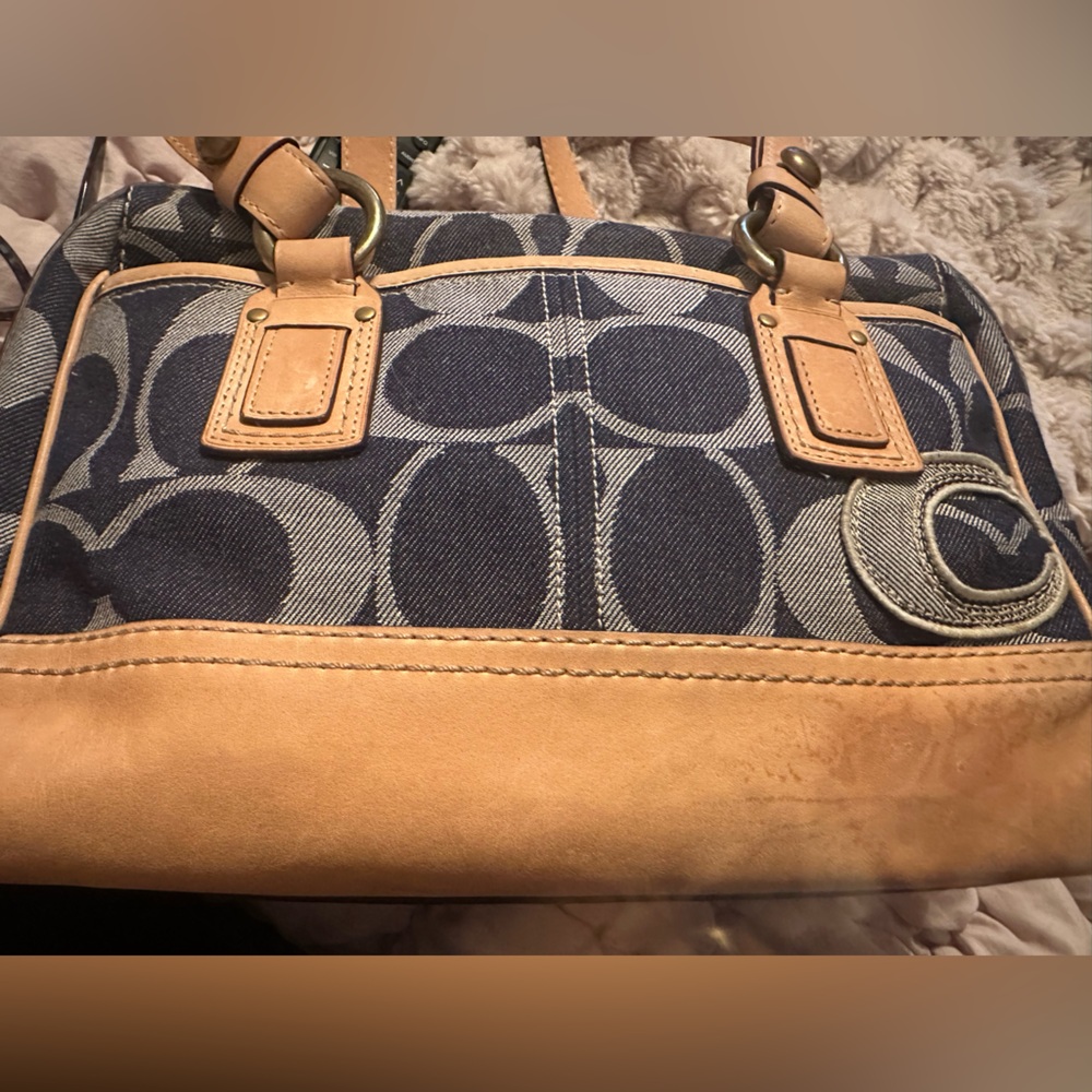 Authentic Coach Vintage Legacy Denim Sig. Medium Lily Handbag!! RARE - Picture 14 of 15